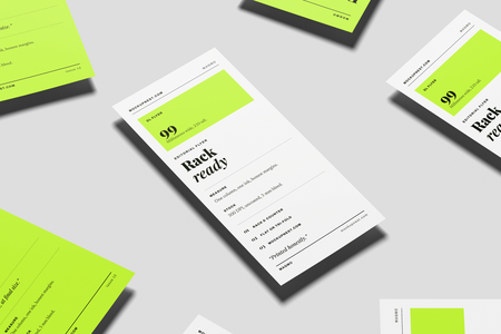 Free DL Flyer Mockup On Surface