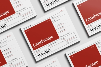 US Letter Landscape Professional Magazine Mockup