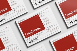 US Letter Landscape Professional Magazine Mockup