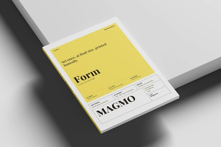 Free EU Magazine Mockup Minimal Studio Background