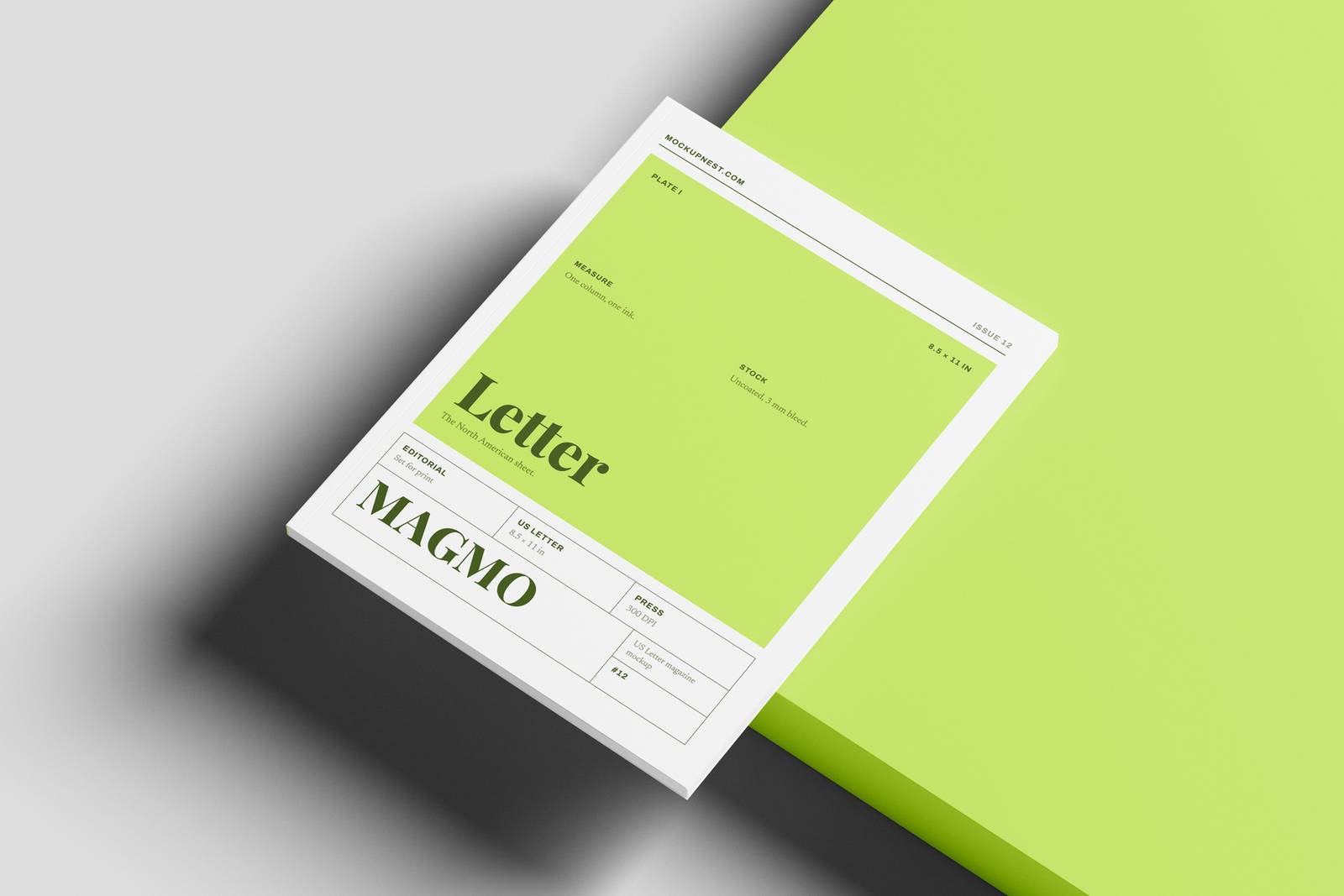 US Letter Branding Magazine Mockup