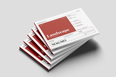 Free US Letter Landscape Professional Magazine Mockup