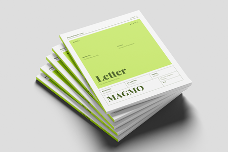 US Letter Print Magazine Mockup On Table