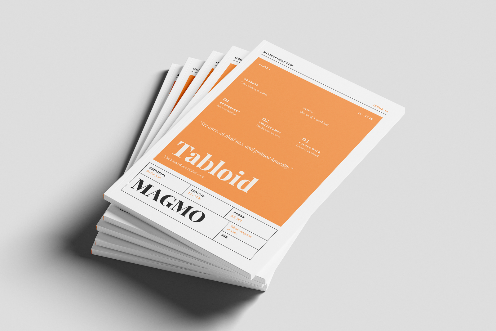 Tabloid Modern Magazine Mockup