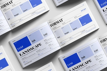 A4 Landscape Editorial Magazine Mockup