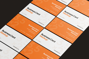 Free 3.5×2 Visiting Card Mockup Angled View