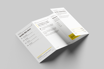 Free DL Quard Fold Accordion Leaflet Mockup