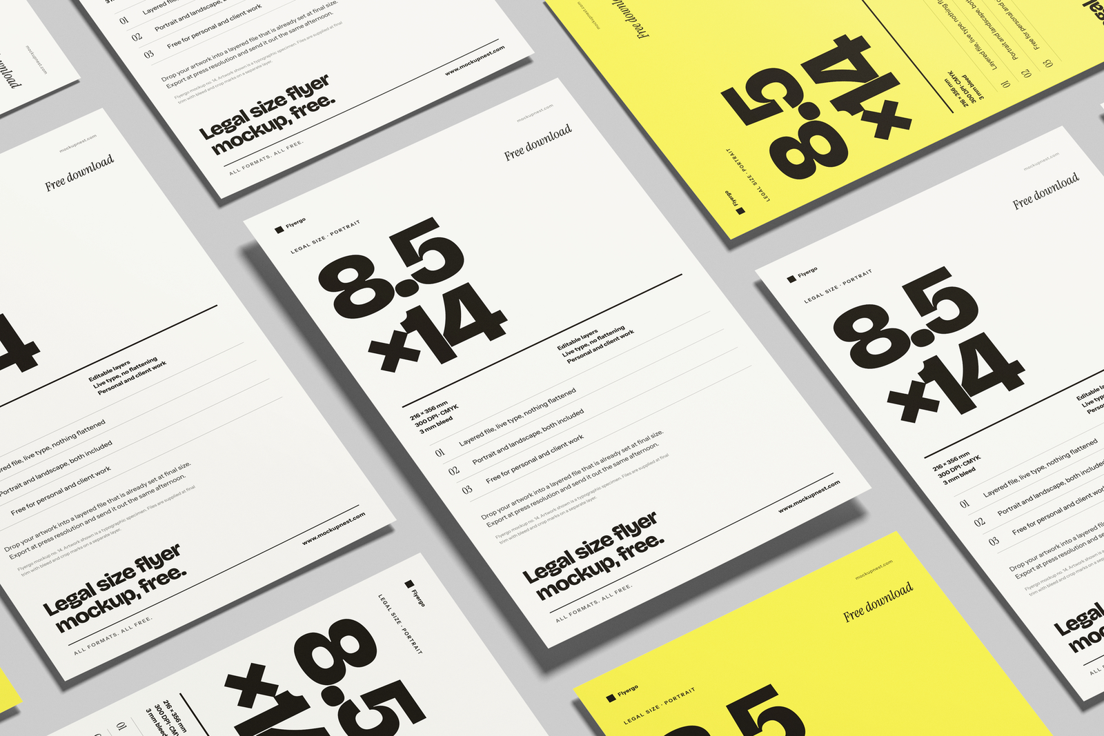 8.5×14 Lagel Leaflet Mockup