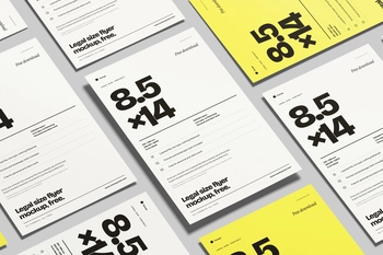 8.5×14 Lagel Leaflet Mockup