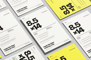 8.5×14 Lagel Leaflet Mockup