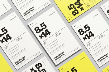 Free 8.5×14 Lagel Poster Mockup Angled View