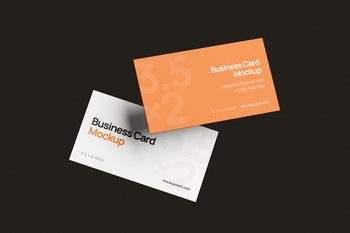 Free 3.5×2 Visiting Card Mockup