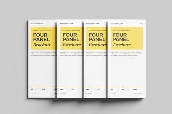 Free DL 4 Panel Accordion Flyer Mockup