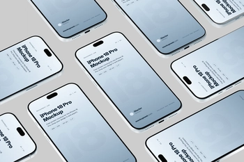 Free Glacier iPhone 18 Pro Mockup