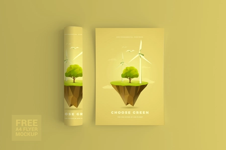 A4 / A5 Flyer Mockup – Free