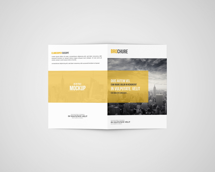 A5 Bi-Fold Brochure Mock-Up – Free