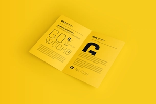 Free US Letter Bifold Brochure Mockup