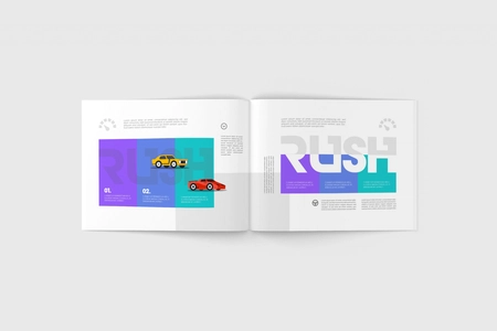 US Letter Landscape Magazine Mock-Up