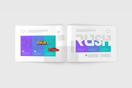 A4 Landscape Magazine Mock-Up
