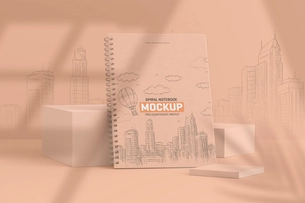 Free Spiral Notebook Mockup