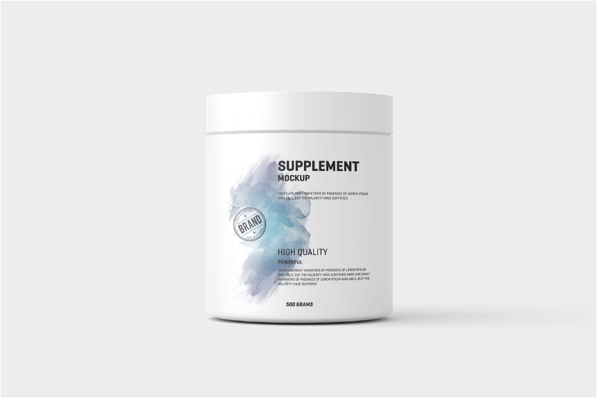 Supplement / Protein Jar Label Mockup