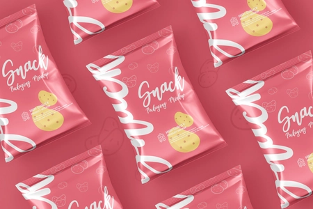 Snack Foil Pack Packaging Mockup