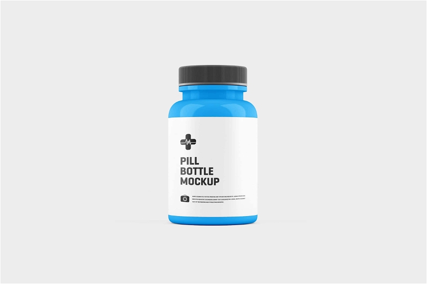 Pill Bottle Packaging Mockup