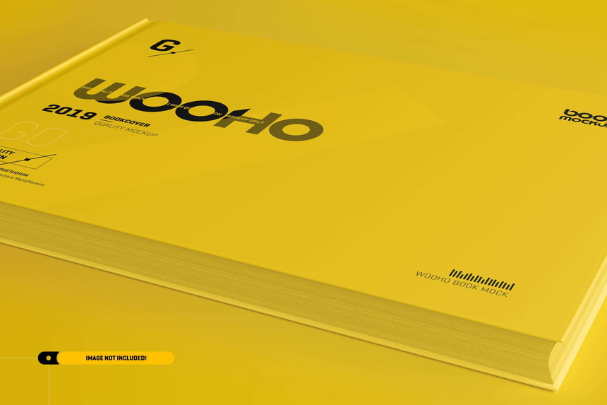 Landscape Book Mockup / Hardcover