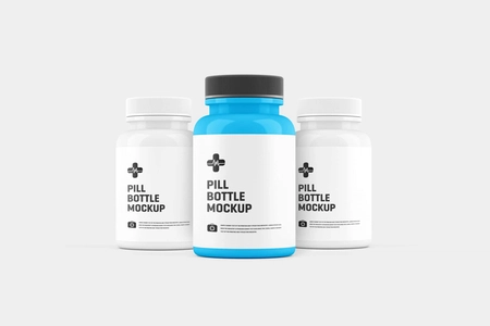 Pill Bottle Packaging Mockup