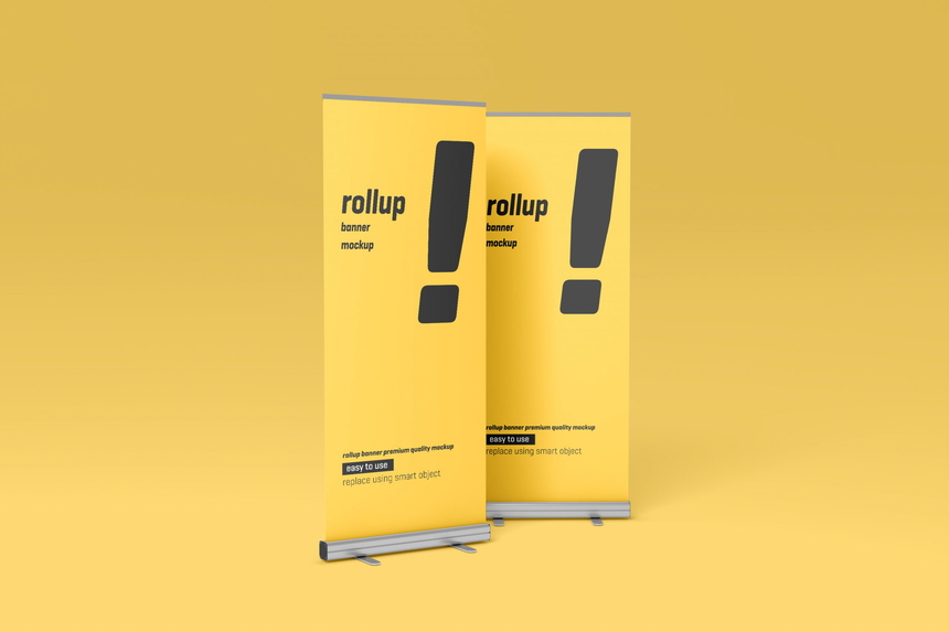 Roll Up Banner Mockup MockupNest Free & Premium Product MockUps
