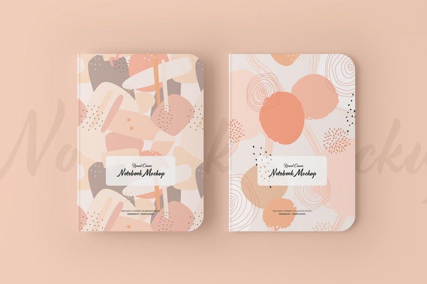Round Corner Notebook Mockup