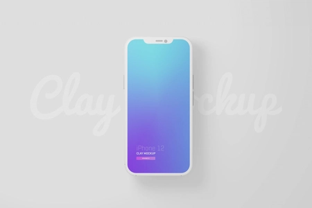 Free iPhone 12 Minimal Clay Mockup