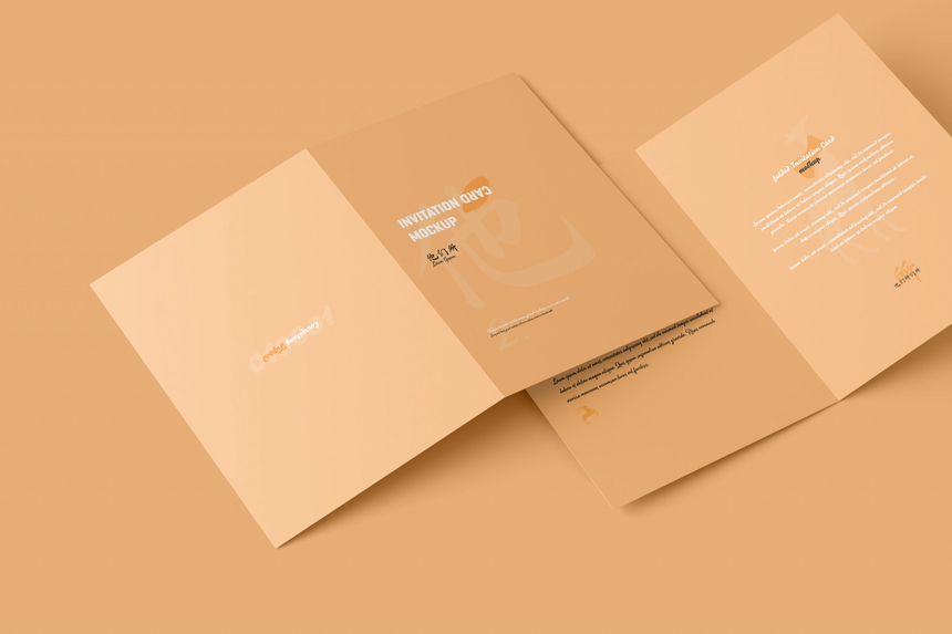 Invitation Card Mockup With Envelope