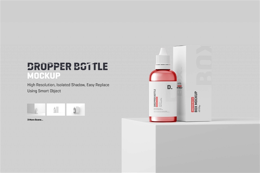 Dropper Bottle Packaging Mockup