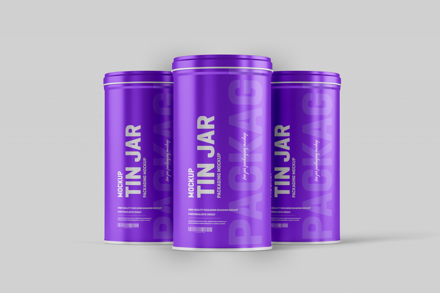 Tin Jar Packaging Mockup