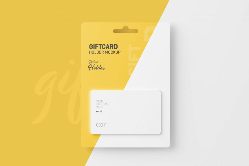 Gift Card Mockup With Card Holder