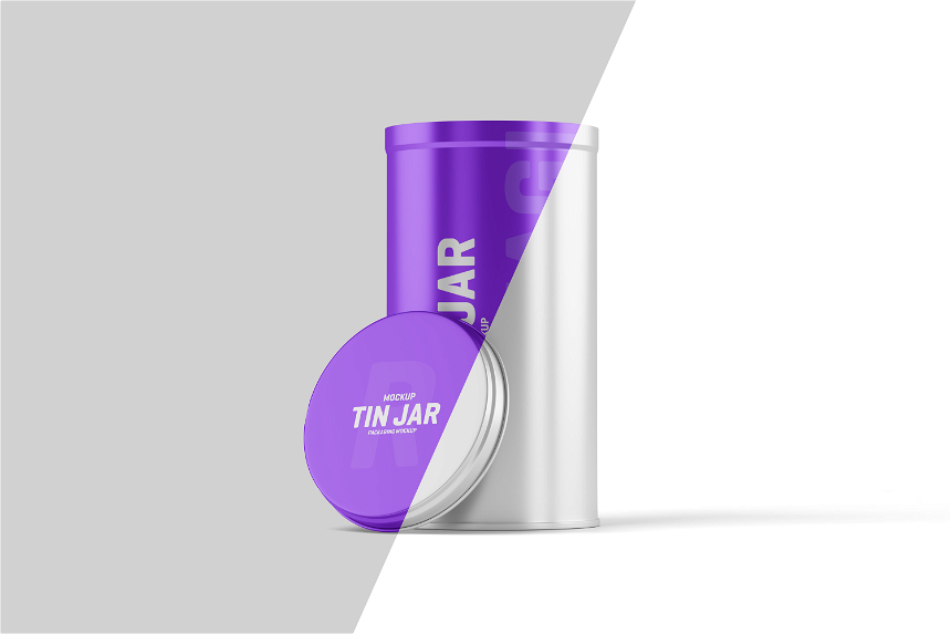 Tin Jar Packaging Mockup