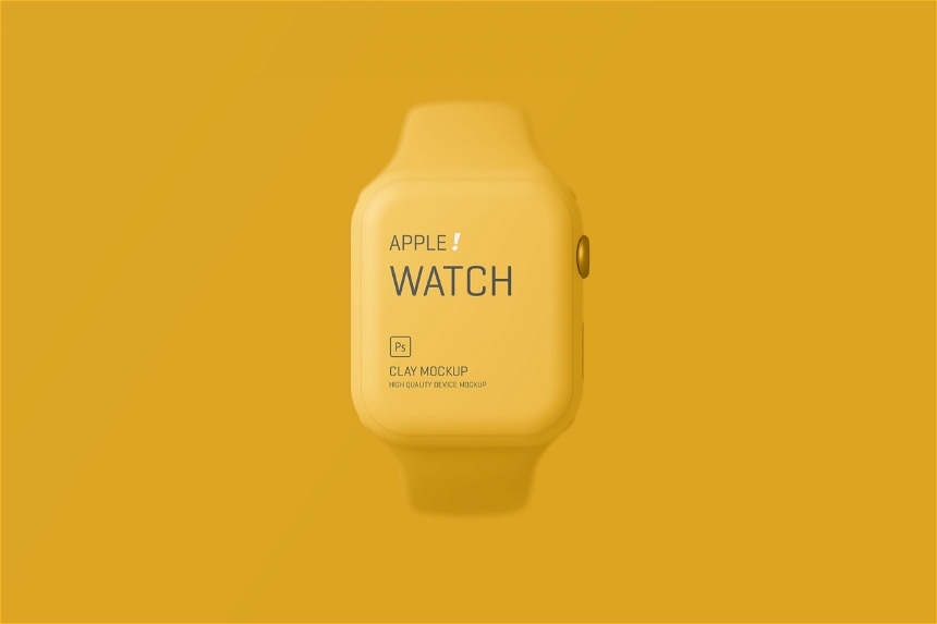 Free Apple Watch Clay Minimal Mockup