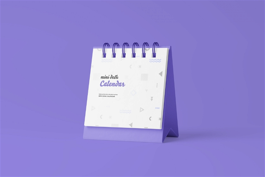 Mini Desk Calendar Mockup