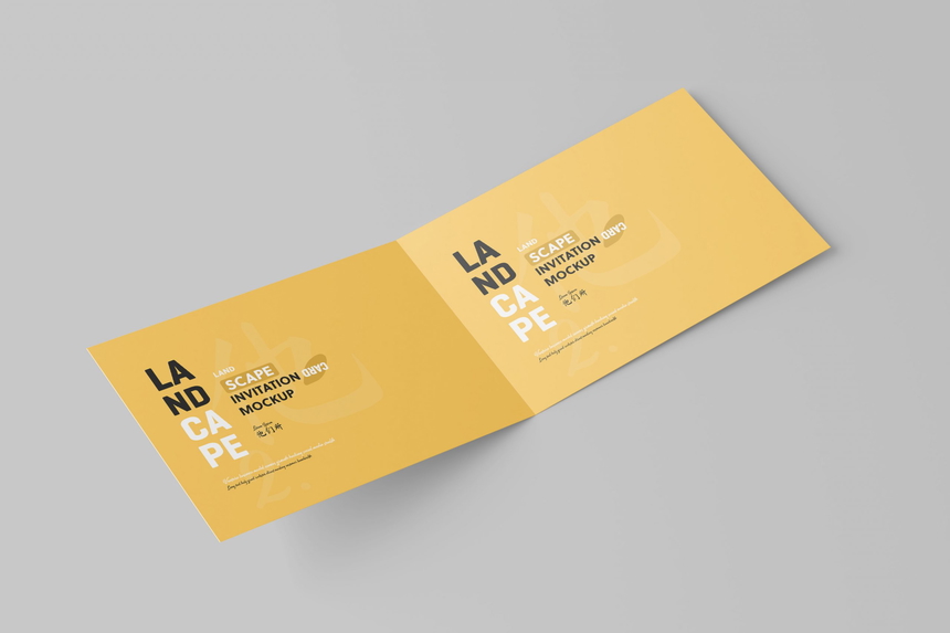 Landscape Invitation Card Mockup