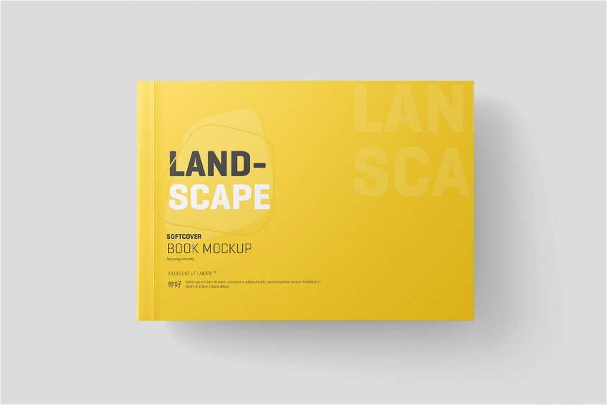 Landscape Softcover Book Mockup
