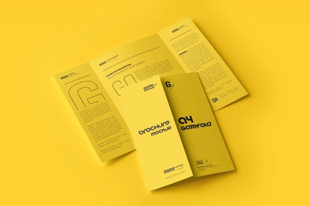 Free A4 Gatefold Brochure Mockup
