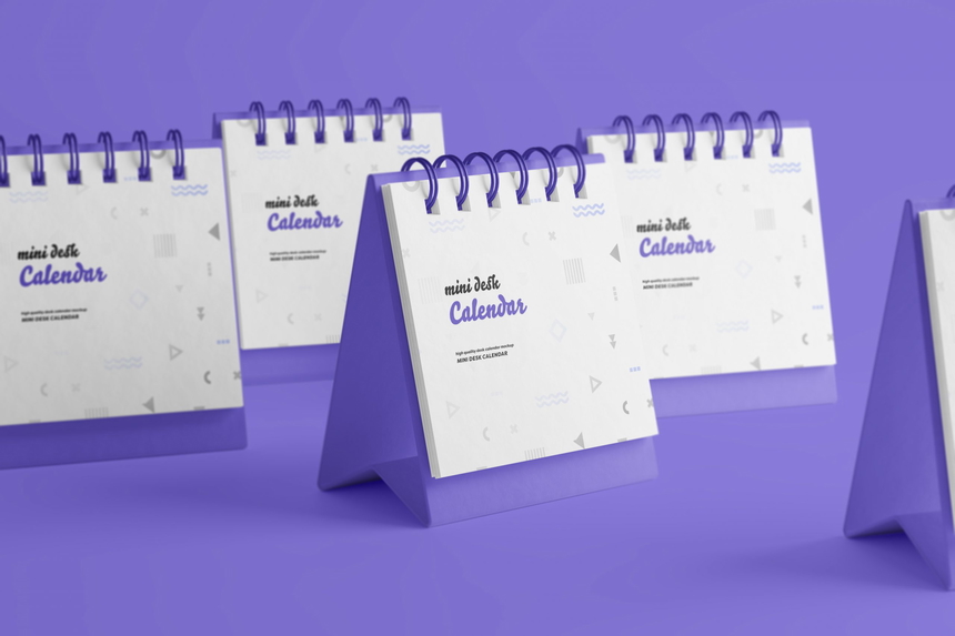 Mini Desk Calendar Mockup | Mockupnest