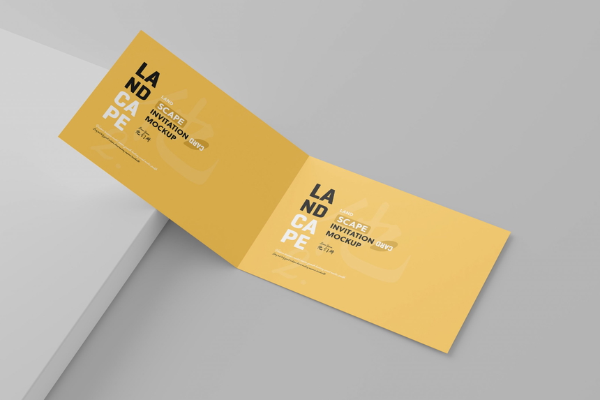 Landscape Invitation Card Mockup