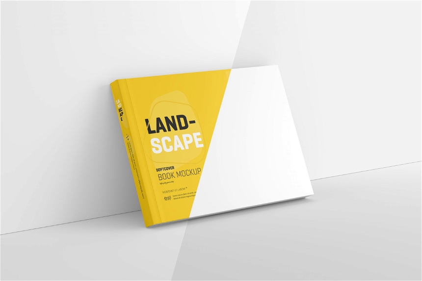 Landscape Softcover Book Mockup