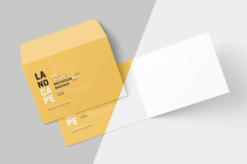 Landscape Invitation Card Mockup