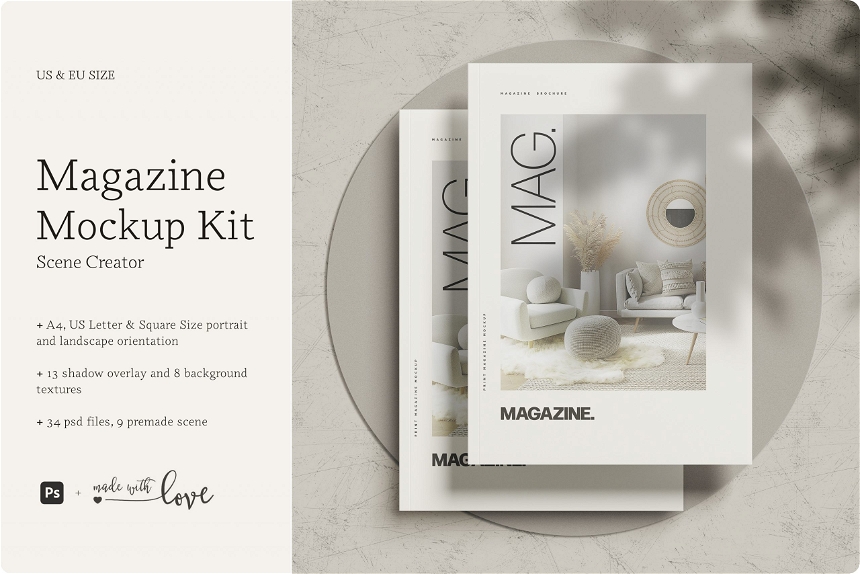 Free Magazine Mockup Kit
