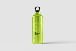 Free Aluminium Water Bottle Mockup