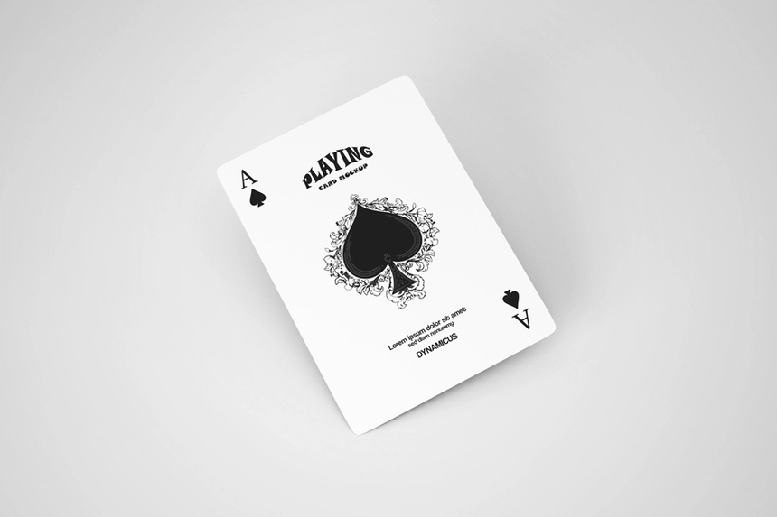 Free Playing Card Mockup