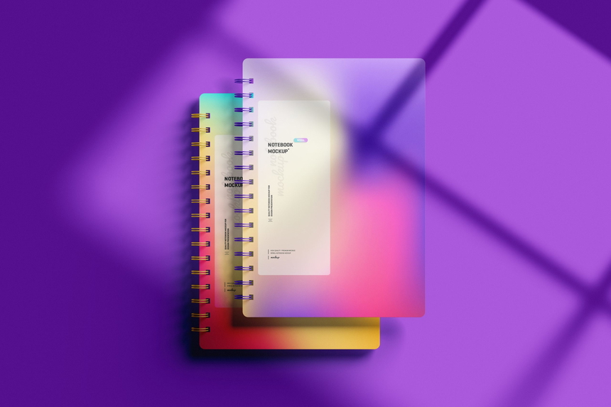 Free Spiral Notebook Mockup Set | Mockupnest